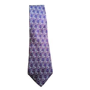 Christian Dior Multicolored Geometric Print Silk Necktie Classic